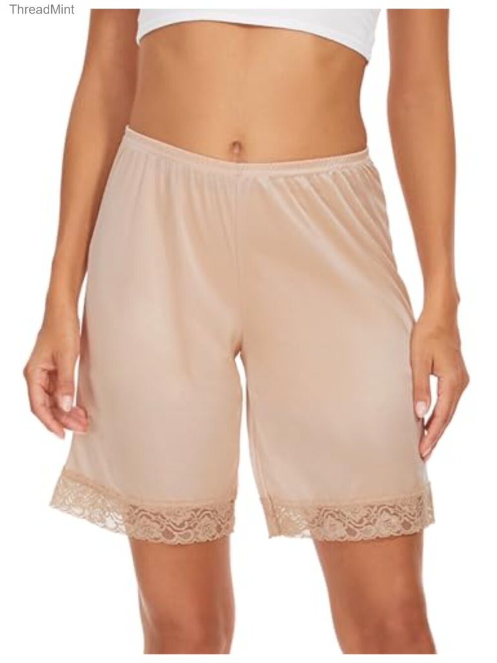 Lace Trim Slip Shorts for Women - Thigh Chafing Prevention Culotte